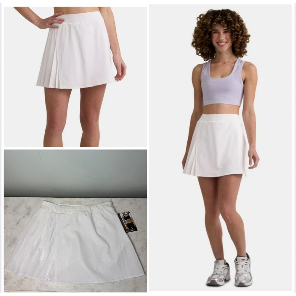 NWT Women's Avia Pleated Skort Skirt Size S White